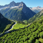 **

Prompt: Drone flying over Gran Paradiso National Park, aerial view, monitoring for wildfires, high resolution, lush green landscape, Italian Alps in background, sunny day, clear sky.

**