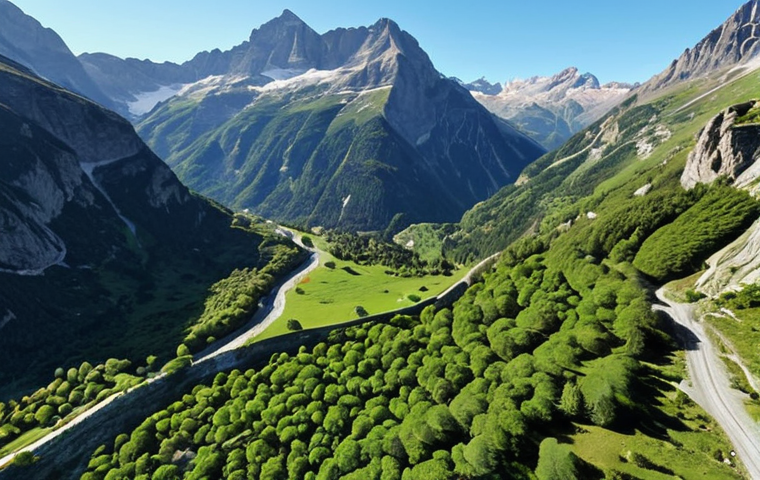 **
Prompt: Drone flying over Gran Paradiso National Park, aerial view, monitoring for wildfires, high resolution, lush green landscape, Italian Alps in background, sunny day, clear sky.
**